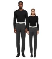 Cinturón de cuero con estampado elegante de Panic! At The Disco, banda de rock, blanco/gris