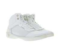 Sneakers di lusso PHINOMEN da donna e da uomo, realizzate in Italia, scarpe fatte a mano in vera pelle, bianco/argento