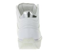 Sneakers di lusso PHINOMEN da donna e da uomo, realizzate in Italia, scarpe fatte a mano in vera pelle, bianco/argento