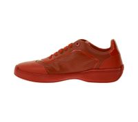 Baskets PHINOMEN pour homme et femme, fabriquées à la main en Italie, aspect Saffiano, cuir véritable, rouge