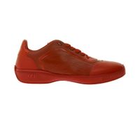 Baskets PHINOMEN pour homme et femme, fabriquées à la main en Italie, aspect Saffiano, cuir véritable, rouge