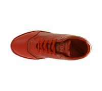 Baskets PHINOMEN pour homme et femme, fabriquées à la main en Italie, aspect Saffiano, cuir véritable, rouge