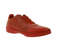 Baskets PHINOMEN pour homme et femme, fabriquées à la main en Italie, aspect Saffiano, cuir véritable, rouge