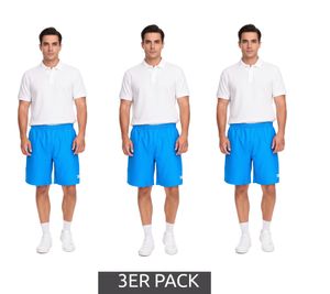3er Pack Outfitter OCEAN FABRICS Trainings-Shorts für Herren nachhaltige Sport-Hose Tahi Match OUT-M-1032-OTW Blau