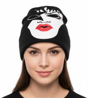 Pack de 3 gorros KISS con estampado frontal grande. Gorro de punto para fans con logo en el cuello. Pack económico SK162060KIS Negro.