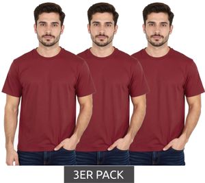 Confezione da 3 magliette bianche della European League of Football in rosso vino Confezione da 3 magliette bianche della European League of Football in rosso vino