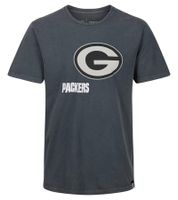 Camiseta RE:COVERED X NFL para hombre con el logo de los Green Bay Packers, cuello redondo de algodón en gris o verde/blanco con efecto tie-dye