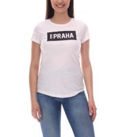 2-pack PUMA City Women's Cotton T-shirt with Praha/Prague Lettering, Short-sleeved, Crew-neck, Value Pack 575957 20 White/Black