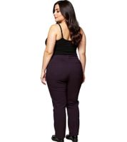Pack de 2 pantalones elásticos sheego Bengaline, modernos pantalones casuales para mujer, talla corta, tallas grandes, 133991 rojo vino