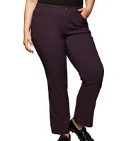 Pack de 2 pantalones elásticos sheego Bengaline, modernos pantalones casuales para mujer, talla corta, tallas grandes, 133991 rojo vino