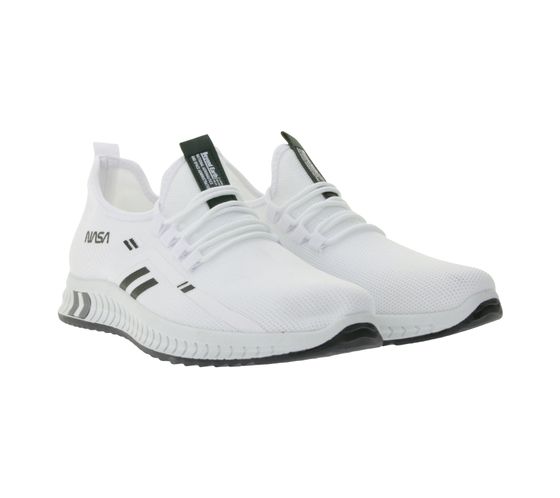 BEYOND THE RAINBOW Men's Casual Sneakers with NASA Lettering, Everyday Shoes, Sneakers CSK2023 White