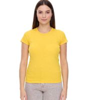 5-pack WORXWEAR Women's T-shirt, fashionable round neck with 180gsm short sleeves, yellow