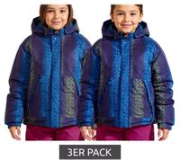 Chaqueta de nieve Scout SNOWY para niños y niñas, paquete de 3, chaqueta funcional con capucha, 6190 3006 azul/multicolor