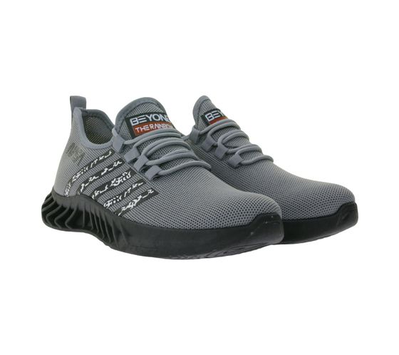 BEYOND THE RAINBOW Herren Freizeit-Sneaker mit NASA Schriftzug Alltags-Schuhe Turnschuhe CSK2068 Grau