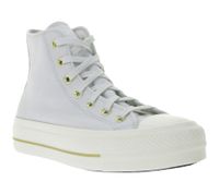 Converse Chuck Taylor All Star Lift Platform Tailored Lines Damen Schuhe High Top Chucks mit goldfarbigen Details Retro-Sneaker A08237C Grau