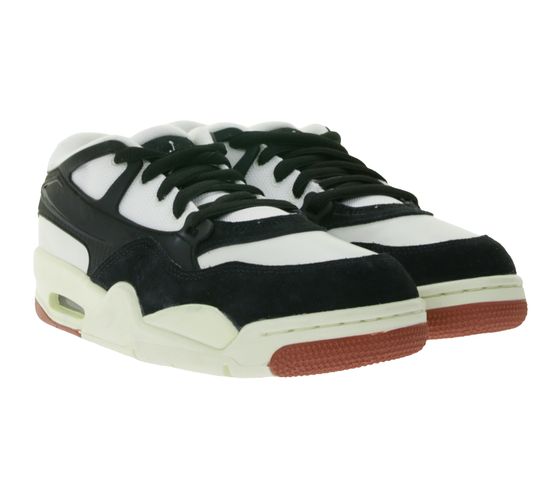NIKE Air Jordan Air RM 4 Damen Sneaker mit Air-Dämpfung Echtleder-Schuhe FQ7938 100 Schwarz/Weiß