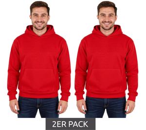 Pack económico de 2 sudaderas de algodón de la Liga Europea de Fútbol en color tomate