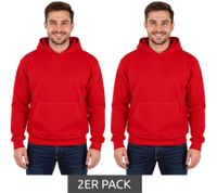 Lot de 2 sweats à capuche vierges en coton de la Ligue européenne de football, couleur tomate