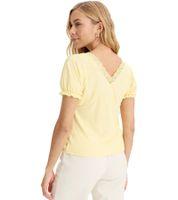 3-pack Women's T-shirt with decorative elements, short-sleeved shirt, 919297 Yellow