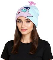 Pack de 3 gorros de Pokémon con pompón y diseño Jigglypuff, gorro de punto para videojuegos, producto para fans, KC160211POK, azul/rosa