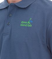 2er Sparpack green SYLT Herren Polo-Shirt Slim Fit Baumwoll-Shirt Kurzarm-Shirt Basic-Shirt 0100-009 Blau