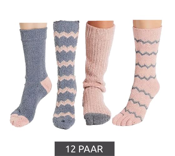 12 pares de calcetines cálidos para niños, calcetines de invierno, calcetines de ocio, calcetines térmicos, 925306 rosa/gris