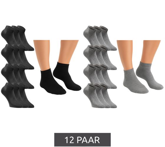 12 paia di calzini corti da donna JACK & JONES Short Sock, calzini sportivi, calzini a 4 quarti in cotone 12260511 in nero o grigio