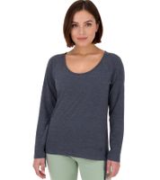 ALIFE AND KICKIN FarahAK A - Felpa da donna in cotone a maniche lunghe, confezione da 2, grigio/blu