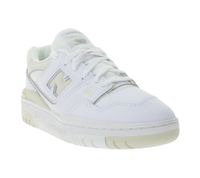 New Balance 550 Sneakers da donna e bambino, in vera pelle con soletta Ortholite, stile retrò, GSB550BK Bianco