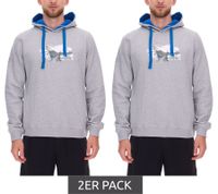 2er Sparpack green SYLT "WINDSURF WORLD CUP SYLT " Baumwoll-Hoodie Langarm für Herren mit Prints 0100-010 Grau