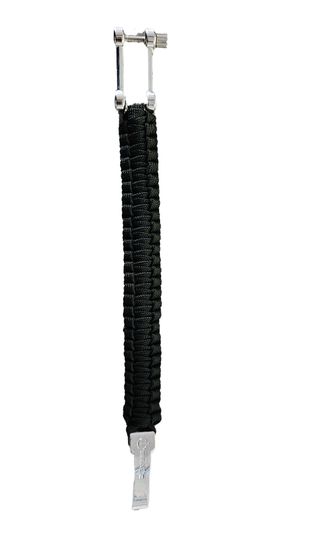 I-BRACE Paracord Armband Survival-Seil zum Armband geflochten aus reißfestem Cord 550 Cord IB-1017 Schwarz