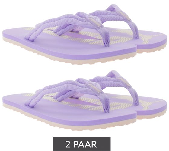 Pack económico de 2: Chanclas de verano PUMA Epic Flip v2 para mujer con suela de EVA, chanclas para hombre, calzado para niños, 360248, talla 49, color lila