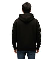 Sudadera con capucha RE:COVERED X DC para hombre con el logo de BATMAN, de algodón y manga larga, RCWARN554, negra, paquete de 2