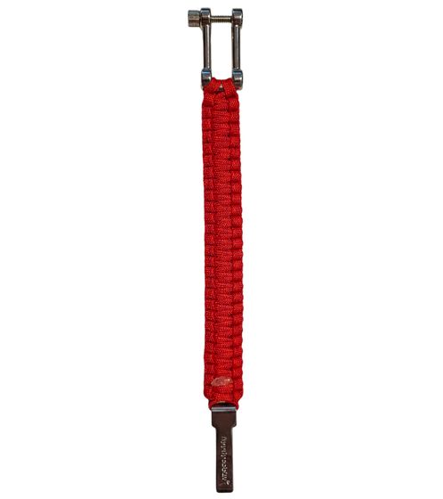 I-BRACE Paracord Armband Survival-Seil zum Armband geflochten aus reißfestem Parachute Cord 550 Cord IB1029 Rot