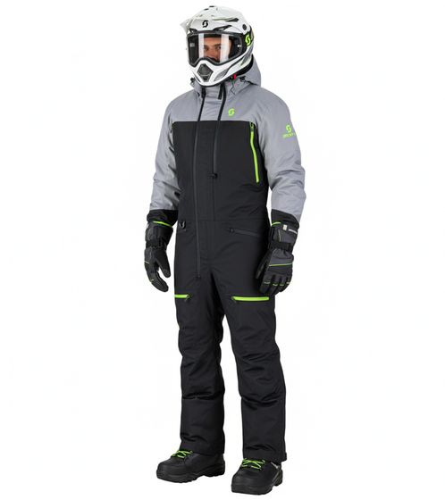 SCOTT Roop Dryo Monosuit Herren Winter-/Schneemobil-Einteiler mit DRYOsphere Membran Motorfahrten im Schnee Winter-Offroad-Einsatz 278409 4231 Schwarz/Grau