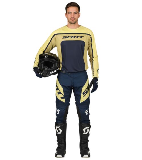 Maglia da motocross SCOTT Jersey 350 da uomo, maglia da bici a maniche lunghe con gomiti imbottiti, 273271 6426 Rosso scuro/Nero