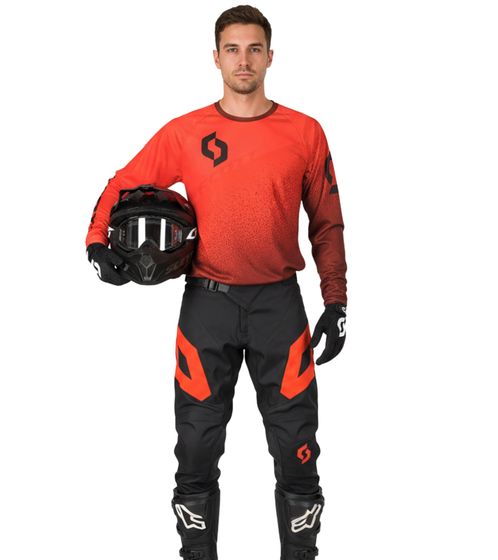 Maglia da motocross SCOTT Jersey 350 da uomo, maglia da bici a maniche lunghe con fori di ventilazione, 285585 1018 Rosso