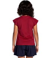 Pack de 3 camisetas DELMAO para niña con mangas con volantes, de algodón, de verano, 71790542, color rojo