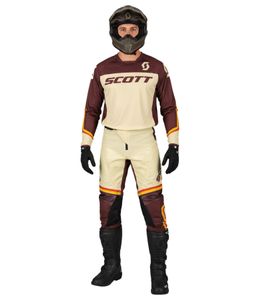 SCOTT Evo Dirt Herren Moto-Cross Hose Motorsport-Kleidung mit Belüftungsöffnungen 418588 7699 Beige/Braun