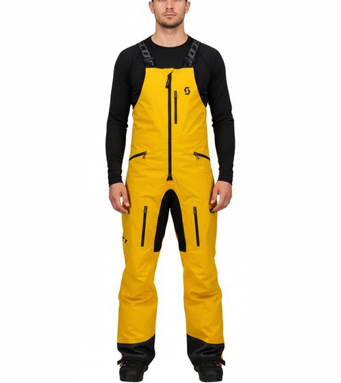 SCOTT XT Shell Dryo Men's Bib Pants, Ski Pants, Waterproof Snowmobile Pants, 278416-6642 Yellow