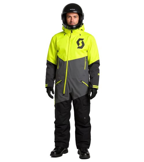 Combinaison monopièce hiver/motoneige SCOTT Back-X Dryo pour homme avec membrane DRYOsphere 2L pour la motoneige et le tout-terrain hivernal 278411 7423 Gris/Jaune fluo