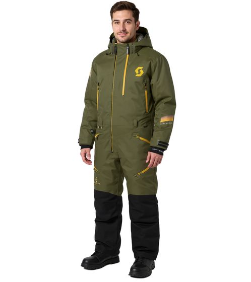 SCOTT DS-I Dryo Monosuit Herren Winter-/Schneemobil-Einteiler mit DRYOsphere 2L-Membran Motorfahrten im Schnee Winter-Offroad-Einsatz 292390 7340 Grün/Schwarz