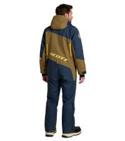 SCOTT DS Shell Dryo Monosuit Herren Winter-/Schneemobil-Einteiler mit DRYOsphere 2L-Membran Motorfahrten im Schnee Winter-Offroad-Einsatz 292391 7030 Braun/Blau