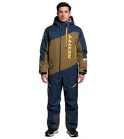 SCOTT DS Shell Dryo Monosuit Herren Winter-/Schneemobil-Einteiler mit DRYOsphere 2L-Membran Motorfahrten im Schnee Winter-Offroad-Einsatz 292391 7030 Braun/Blau