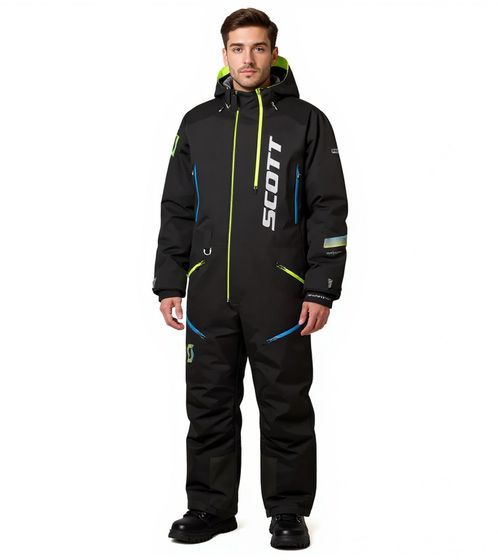 Combinaison monopièce d'hiver/motoneige pour homme SCOTT DS Shell Dryo avec membrane DRYOsphere 2L pour la conduite sur neige et le tout-terrain hivernal 292391 4755 Noir/Jaune fluo