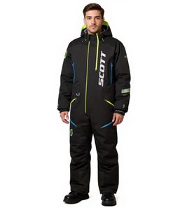 SCOTT DS Shell Dryo Monosuit Men's Winter/Snowmobile One-Piece Suit with DRYOsphere 2L Membrane for Snow Motoring and Winter Off-Road Use 292391 4755 Black/Neon Yellow SCOTT DS Shell Dryo Monosuit Men's Winter/Snowmobile One-Piece Suit with DRYOsphere 2L Membrane for Snow Motoring and Winter Off-Road Use 292391 4755 Black/Neon Yellow