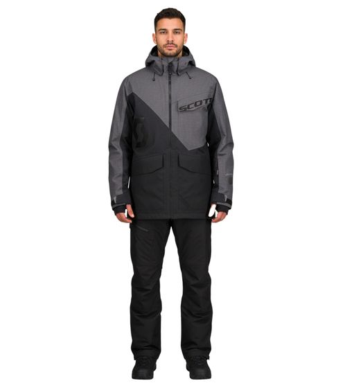 Chaqueta de esquí SCOTT XT Shell Dryo para hombre, chaqueta para moto de nieve, columna de agua de 10.000 mm, chaqueta de snowboard 278413 6760 Gris/Negro Chaqueta de esquí SCOTT XT Shell Dryo para hombre, chaqueta para moto de nieve, columna de agua de 10.000 mm, chaqueta de snowboard 278413 6760 Gris/Negro