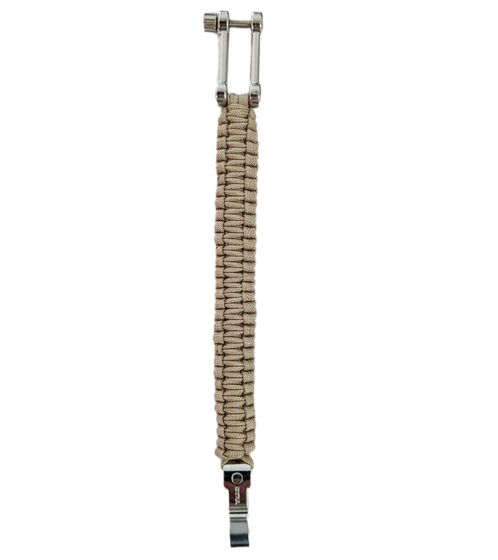 I-BRACE Paracord Armband Survival-Seil zum Armband geflochten aus reißfestem Parachute Beige