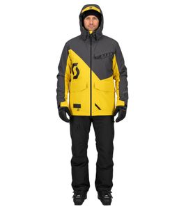 Chaqueta de esquí SCOTT XT Shell Dryo para hombre, chaqueta para moto de nieve, columna de agua de 10.000 mm, chaqueta de snowboard, 278413-6770, gris/amarillo Chaqueta de esquí SCOTT XT Shell Dryo para hombre, chaqueta para moto de nieve, columna de agua de 10.000 mm, chaqueta de snowboard, 278413-6770, gris/amarillo