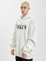 Sudadera Fokus x Def para hombre con bolsillo tipo canguro y varios estampados en blanco o negro